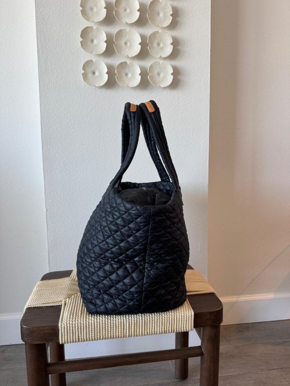 MZ Wallace Black Quilted Tote Bag - Picture 6 of 9
